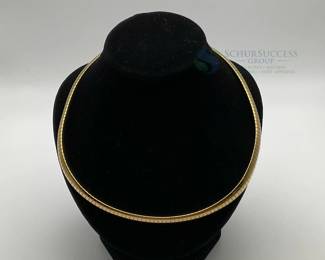 Gold Omega Chain Necklace