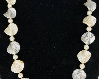 Mother of Pearl and Pearl Necklace