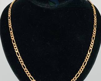 14K Gold Figaro Chain Necklace