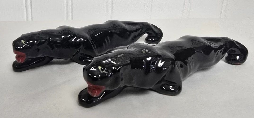 GM8003A Vintage Ceramic Panther Figurines (2) $39.99  - AAA Vintage 9017 Airline HWY New Orleans, LA 70118 Hours 10-4 Monday - Saturday