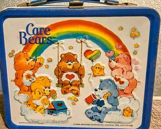 Vintage 1983 Care Bears Metal Aladdin LunchJBox With Thermos RARE JEN8076 $37.99
