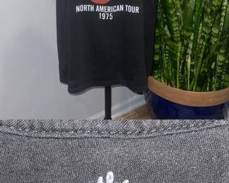 The Rolling Stones North American Tour 1975 Black Tee Sz Large