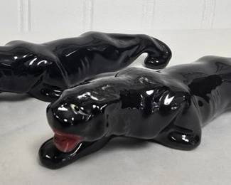 GM8003A Vintage Ceramic Panther Figurines (2) $39.99 - AAA Vintage 9017 Airline HWY New Orleans, LA 70118 Hours 10-4 Monday - Saturday