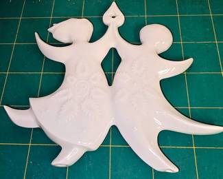 Vintage Haviland Dancing 2Angel Bells 1973 Ornament Porcelain France JEN8069#71 $20.99