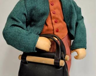 Vintage Goebel Merry Wanderer Porcelain Doll 14 Inch Boy And Luggage JEN8107