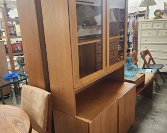Mid Century Modern Teak Hutch marked Denmark