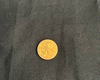 Extremely rare gold coin 1914 two and half dollar Indian Head