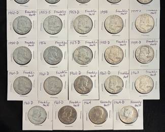 Franklin Half Silver Coins