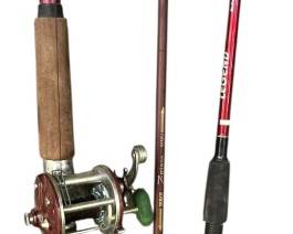 3 Fishing Rods Reels