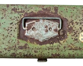 Metal Fishing Tackle Box wContents