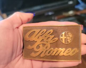 Alfa Romeo Brass Belt Buckle