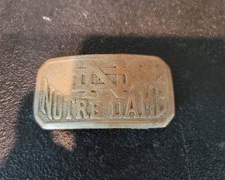 Notre Dame Brass Belt Buckle