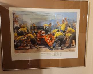 "Mansell's Debut Victory for Ferrari", Signed by Artist & Racer, Numbered 206/850