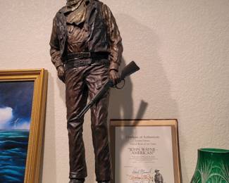 "John Wayne American" Bronze Statue by David Manuel Numbered 185/250