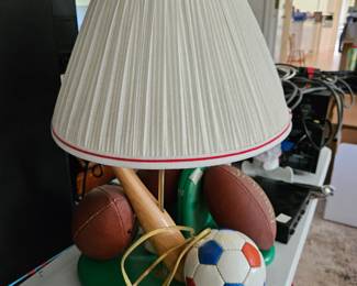 Sports themed lamp