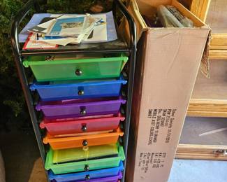 Storage drawers one open one new in box