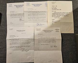 Collection of correspondence letters from senate  and congress
