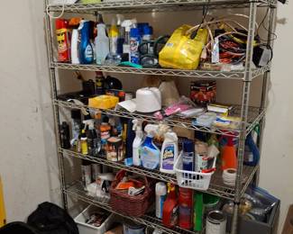 Lots of cleaning supplies