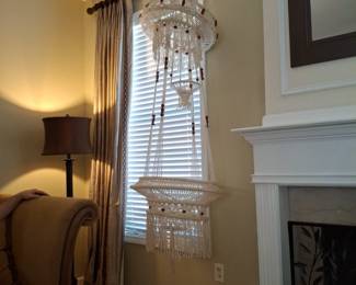 Macrame double plant holder