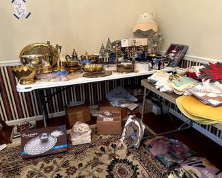 Brass, lamp(s), placemats, etc...