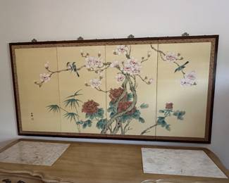 Oriental screen 72"W x 36"H