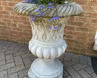 (2) concrete planters 23" diameter x 32"H (only one photographed)