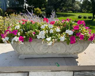 (4) concrete flower boxes 29"W x 13"D x 9"H (only one photographed)