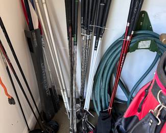 Golf clubs and bags