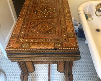Moorish Inlaid Game Table