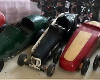 Vintage Pinewood Derby cars
