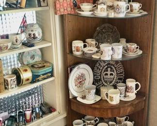 Extensive Collection of England Royal Family artifacts; porcelain, tins, medallions, photographs of the Royal Family from George V (1910-1936) to present day