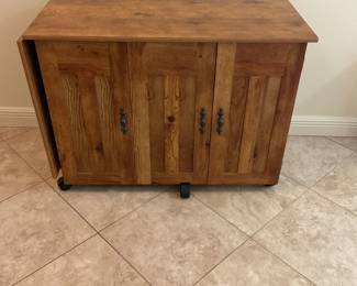 Sewing cabinet closed.