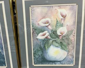 Set of two watercolor prints