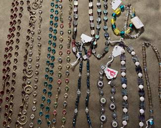 Swarovski bezel necklaces, Lia Sophia, and hand crafted—more pictures of jewelry coming