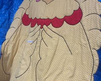 Hand made rooster wall hanging or bed throw