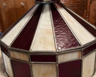 Stained glass hanging lamp. There are two of these
