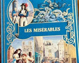 SET OF VICTOR HUGO BLUE BOOKS.