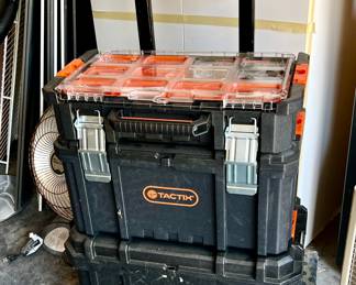 TAKTIX STACKABLE PORTABLE TOOL BOXES.