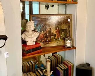 LOTS OF ANTIQUARIAN AND VINTAGE BOOKS.