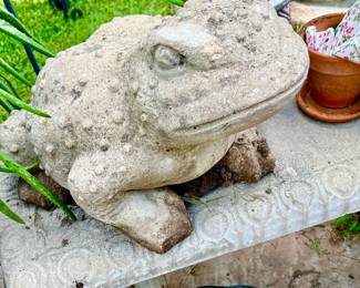 LOVE THESE CONCRETE HORNED FROGS.