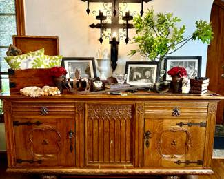 ENGLISH GOTHIC SIDEBOARD STAND-OUT PIECE!