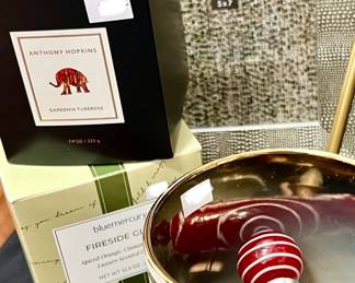ANTHONY HOPKINS AND BLUEMERCURY UPSCALE CANDLES.
