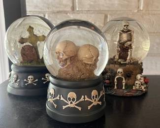 Skull snow globes
