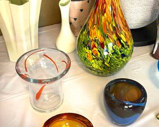 End of the day glass vase- Viking glass-finer pottery