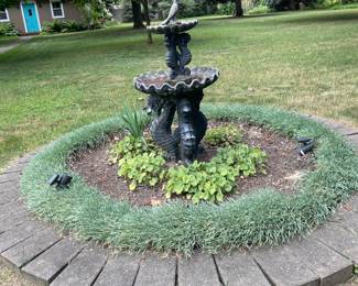 Large cement bird bath…gotta go