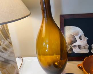 Large amber vase