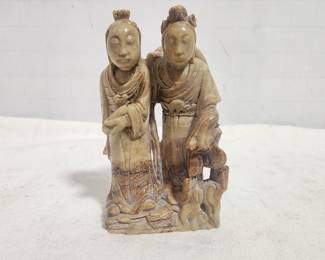 CARVED ANTIQUE ASIAN FIGURES