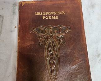 MRS. BROWNINGS POEMS ANTIQUE BOOKS