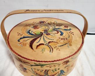 HAND PAINTED SEWING BOX