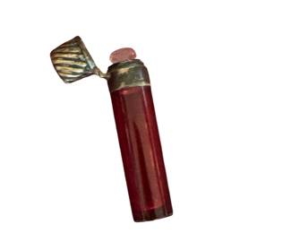 Sterling top perfume bottle with glass stopper